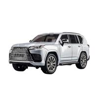 Model 1:24 for LX600 Large Off Road SUV Alloy Diecast Car Model Sound & Light Battery not included(Silver)