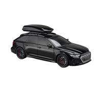Model 1:24 for Rs6 Sound And Light Pull Back Car Off-Road Station Wagon Alloy Model Battery not included(Blackone)