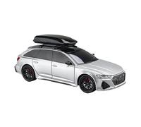Model 1:24 for Rs6 Sound And Light Pull Back Car Off-Road Station Wagon Alloy Model Battery not included(Silver)