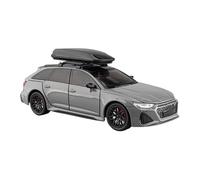 Model 1:24 for Rs6 Sound And Light Pull Back Car Off-Road Station Wagon Alloy Model Battery not included(Gray)