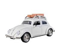 Model 1:32 for Beetle Travel Version Compact Sedan Alloy Metal Diecast Model Car Classic Retro Cars No battery(White)