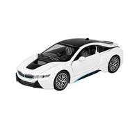 Model 1:32 for I8 Super Sport Car Diecast Alloy Model Sound & Light Pull Back Collection No battery(White)