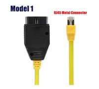(Model 1 With CD, One size) 10pcs/Lot Professional Ethernet to OBD 16Pin Interface Cable F-Series for BMW ENET ICOM Coding Connector Cable