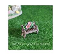 (Model 14 Pink Flower Double Chair) ZN0W Wholesale 100 Acres Of Jiajia Fun Rural Retro Ancient Mini -Arched Bridge Arch Micro Landscape Small Ornament Flower Pot