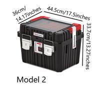 B2C Plastic Tool Box Chest Set Handle Tray Compartment Diy Storage Toolbox Lockable Model 2