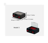 (Model 3) Plastic Power Tool Storage Case Empty Box Electric Drill Holder Foam Organiser