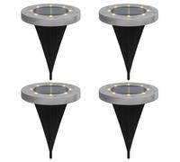 (model 4, 4 pcs) vidaXL Solar Ground Lights with Ground Spikes Solar Outdoor Light Warm White