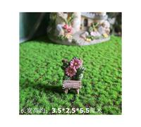 (Model 4 Pink Flower Single Chair) ZN0W Wholesale 100 Acres Of Jiajia Fun Rural Retro Ancient Mini -Arched Bridge Arch Micro Landscape Small Ornament Flower Pot