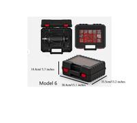 (Model 6) Plastic Power Tool Storage Case Empty Box Electric Drill Holder Foam Organiser