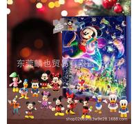 (Model A) 2025 Christmas Arrival Cute Mickey Ornaments Mickey Mouse Figure Calendar 24 Countdown Blind Box Gift