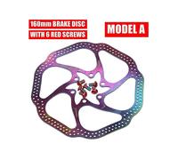(MODEL A WITH TOOL, One size) Universal Upgraded 160mm Disc Brake Rotor for 11+ ZERO 11X DUALTRON KAABO Electric Scooter Reinforced Colorful Brake Disc