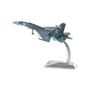 model airplane For 1:72 Su-35 Die-cast Metal Aircraft Model Alloy Fighter Model Aircraft SU35 Fighter Collection Level With Stand toy airplane kit(Blue)