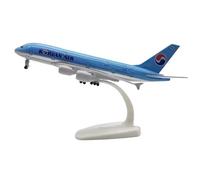 model airplane For 20cm Korean Air Alloy Aircraft Model Passenger Aircraft Model Ornaments With Voice-controlled LED Lights Airbus A380 toy airplane kit(20cm)