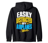 Model Airplane Lover RC Plane Hobbyist Flyer Zip Hoodie