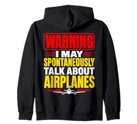 Model Airplane Pilot RC Plane Hobbyist Flyer Zip Hoodie