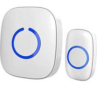 Model C Wireless Doorbell Operating at Over 500-Feet Range with Over 50 Chimes, No Batteries Required for Receiver - White