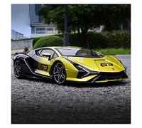Model Car 1 18 For Lamborghini Sian FKP37 Alloy Sports Car Model Diecast Vehicle Simulation Collection Gift Ornaments Classic Cars Collectible(Yellow)