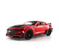 Model Car 1 24 For Chevrolet Camaro Alloy Sports Car Model Diecast Metal Vehicles Model Sound Light Collections Classic Cars Collectible(Red)