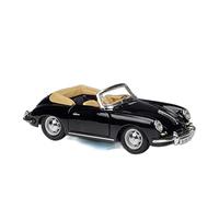 Model Car 1 24 For Porsche 356B Cabriolet Alloy Car Model Diecast Car Toy Model Simulation Model Collection Classic Cars Collectible(Black)