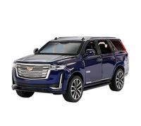 Model car 1:32 For Cadillac Escalade Car Miniature Model Alloy Die-cast 6 Doors Openable Vehicle With Lights And Sounds Collectible Alloy car models(Blue)