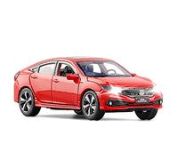 Model Car 1 32 For Honda Civic 2019 Alloy Die Casting Model Toy Car With Sound And Light Classic Cars Collectible(Red)