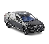 Model Car 1 32 For Honda Civic 2019 Alloy Die Casting Model Toy Car With Sound And Light Classic Cars Collectible(Black)