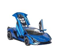 Model car 1:32 For Lamborghini Revuelto Sian Alloy Model Die-cast Sports Car With Openable Doors Alloy car models(Sian Blue)