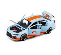 Model Car 1 32 For Lancer EVO X 10 Gulf Petroleum Model Toy Car Simulation Sound And Light Door Opening Die-casting Toy Car Classic Cars Collectible