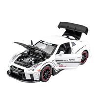 Model car 1:32 For Nissan GTR GT-R High Simulation Alloy Car Model Die-cast Car Model Alloy car models(White)