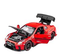Model car 1:32 For Nissan GTR GT-R High Simulation Alloy Car Model Die-cast Car Model Alloy car models(Red)