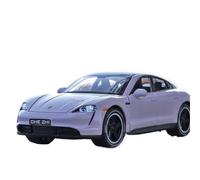 Model car 1:32 For Taycan Coupe Alloy New Energy Vehicle Model Die-cast Metal Sports Car Vehicle Model Simulation Sound And Light Ornaments Alloy car models(Purple)