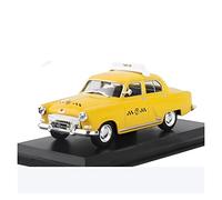 Model Car 1 43 For Gazm 21 Volga MoscaTaxi 1956 Yellow Alloy Static Model Vehicles Adult Collection Display Classic Cars Collectible