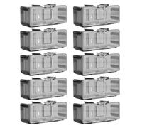 Model Car Display Case - 9x4x4cm PVC Stackable Toy Box, Clear Dust Lid | 1/64 Scale Vehicle Display Organizer Set Of 10 For Matchbox Diecast Model Cars Collectibles