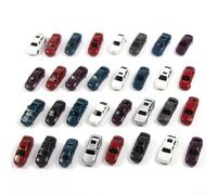 Model Car Set For Train Layouts, 50pcs 1 ：220 Scale Z Gauge Compatible, Size 25x8x6mm, Suitable For Model Trains, Trucks, And Ships