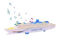 Model de Crucero, Juguete de eléctrico con luz LED intermittente y sonido, de crucero colorido trasatlántico, Divertidos juguetes náuticos para niños de 3 a 12 años, de Crucero