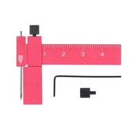 Model Equidistant Parallel Scriber, Adjustable Isometric Scribing Ruler, Aluminum Alloy Body with Tool Steel Engraving Needle for Precision Model Carving and Marking (Red)