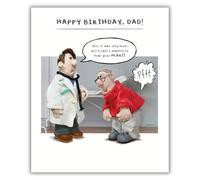Model Family, Birthday Card for Dad, Dad Greetings Card, Examined at the Doctors! Multi-coloured, 18.4 x 15.4 cms