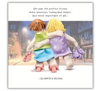 Model Family, Birthday Card for Friend, Ladies Walking at Night Greetings Card for Her, Multi-Coloured, 16.5 x 16.5 cms