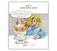 Model Family, Birthday Card for Wife, Wife Greetings Card Soot on Face!, Multi-coloured, 18.4 x 15.4 cms