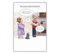 Model Family Our Anniversary Card, Husband Looking for Dinner!, Funny Anniversary Card Husband and Wife, Multi-Coloured