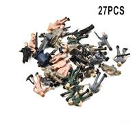 Model Figures, 27PCS 1:87 Railway Worker Train People Set for Diorama Layout, HO Scale Miniature Painted Station Scene Decor