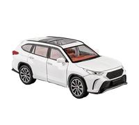 Model For Toyota for Crown for Kluger 1:24 Off Road SUV Diecast Model Car Collection Simulation Sound & Light Vehicle Miniature Battery not included(White)