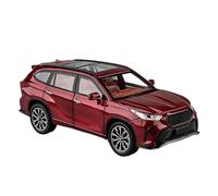 Model For Toyota for Crown for Kluger 1:24 Off Road SUV Diecast Model Car Collection Simulation Sound & Light Vehicle Miniature Battery not included(Red)