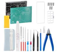 Model Hobby Making Tool Kit 30Pcs, Model Basic Tools Craft Set Compatible with Gundam Car Miniature Plastic Model Building Repairing and Fixing, Portable Hobby Building Set for Beginners DIY Craft