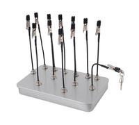 Model Holder - 16.6x10.3x2.1cm 12 Pieces Set, Miniature Tools Base, Spray Painting Stand Iron Rubber Material | Hobby Hotel Crafts School Dormitory Office Industry Workshop Art Detailing Sta