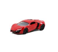 Model Kit Lykan Hypersport Red with Black Wheels Fast & Furious Movie Build N\' Collect 1/55 Diecast Model Car by Jada 31289