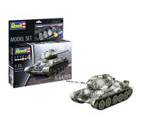 Revell Model Set 63319 T-34/85 Tank 1:35 Scale Unbuilt/Unpainted Plastic Model Kit with Accessories