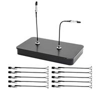 Model Making Paint Stand - Large Metal Base | 12 Flexible Magnetic Crocodile Tweezers | Clamp Clips For Gundaм, Mini Figures, Cars, Airbrushing Projects