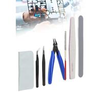 Model Making Tools Kit for Plastic Model Kits, Mellbree 14PCS Model Tools Kit Basic Tools Craft Set Hobby Building Tools Kit for Gundam Car Model Building Repairing and Fixing