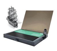 Model Making Workbench for Modeling and Crafts, Precision Parts Workstation with Pull-Out Tray, Dust Collection, Text Holder, for Basic Cutting Work, Assembly of Precision Parts
